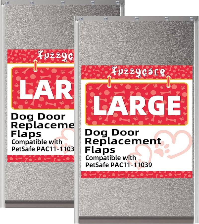 Fuzzycare 2PACK Large Dog Door Replacement Flap with Screws,Doggie Door Replacement Flaps Compatible with PetSafe Freedom Doggie Doors PAC11-11039,10 1/8" X 16 7/8",Weather Resistant and Easy to Install - Image 1